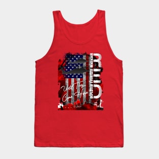 RED Friday Remember Everyone Deployed US Flag Army Vintage Tank Top